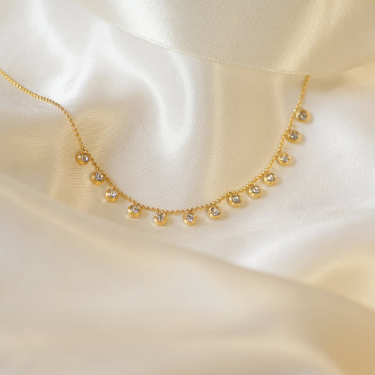 Star studded Necklace - Gold