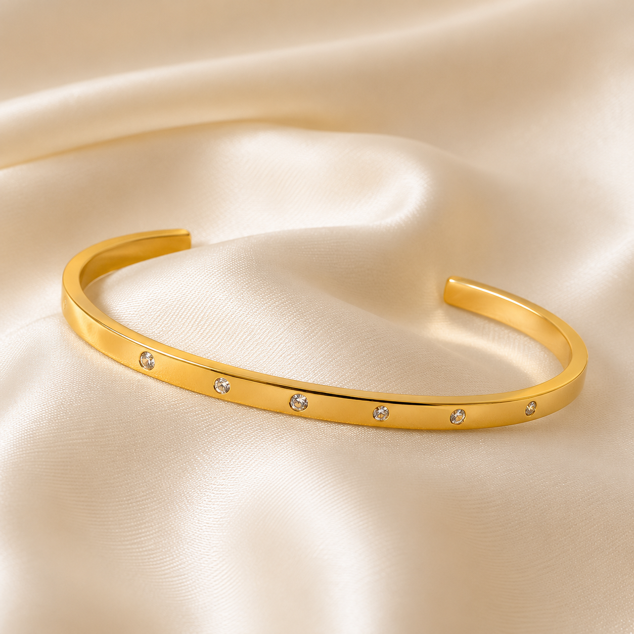 Stone slim cuff - Gold