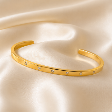 Stone slim cuff - Gold